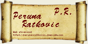 Peruna Ratković vizit kartica